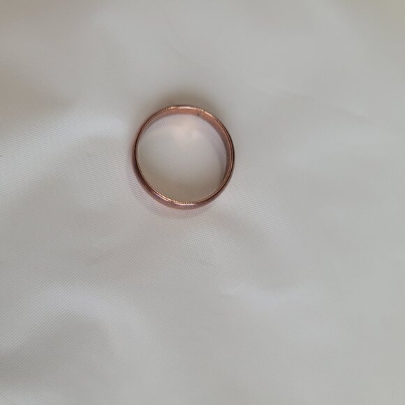 Copper Ring Smooth Wedding Band Size 5 3/4 - Picture 4 of 8